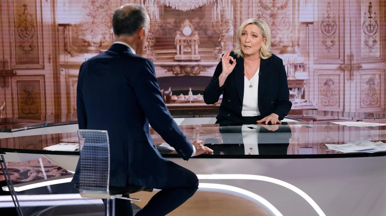 Marine Le Pen, en la televisión francesa