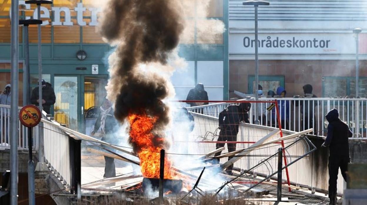 Imagen de los incidentes en la ciudad sueca de Norrkoping