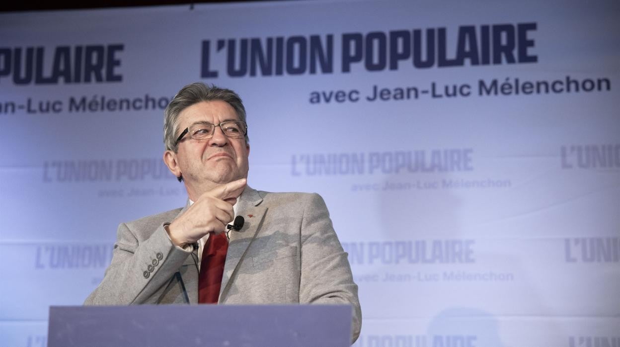 El candidato presidencial francés de izquierda, Jean-Luc Mélenchon