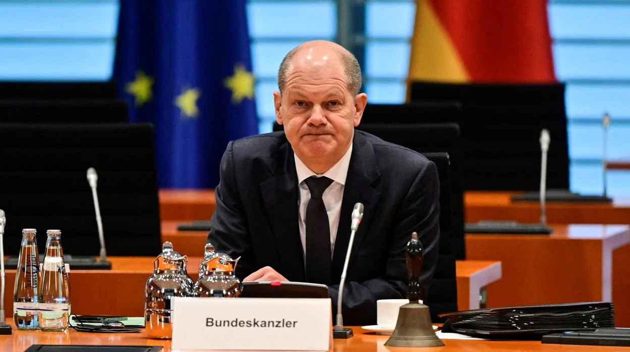 El canciller alemán Olaf Scholz en una sesión en el Bundestag