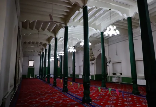 La famosa mezquita de Id Kah en Kashgar, vacía un Viernes de Oración en marzo del año pasado