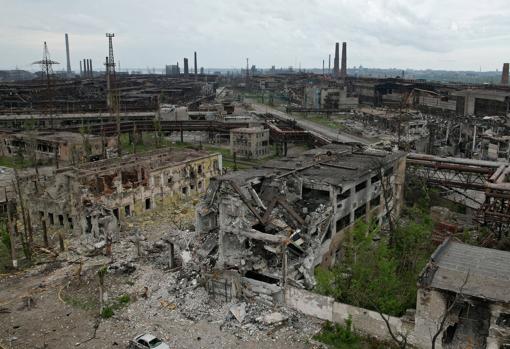 Destrucción de la planta de Azovstal en Mariúpol, escenario de duros combates