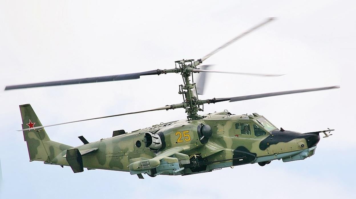 Un helicóptero de ataque Kamov La-52, de fabricación rusa