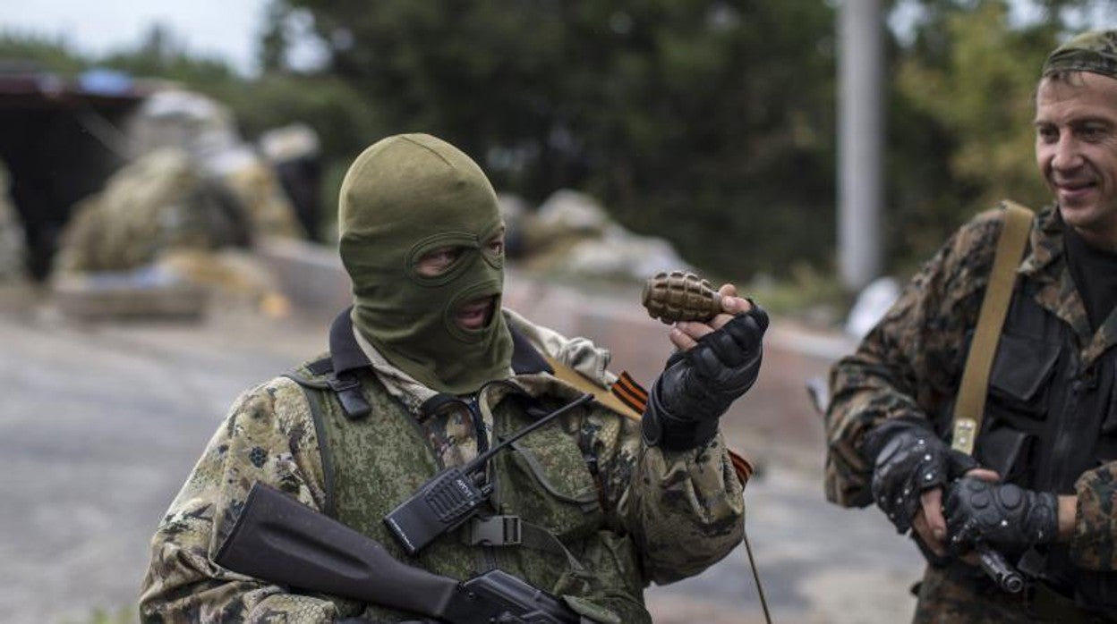 Fuerzas pro-rusas en Donetsk en 2014