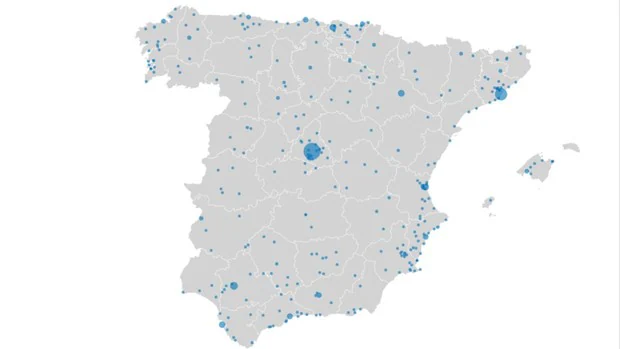 Lugares de España donde más ha caído el Gordo de Navidad