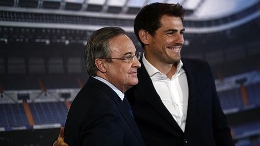 Florentino Pérez e Iker Casillas comparece ante la prensa