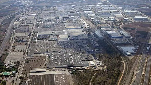Vista aérea de la planta de Ford en Almusafes, Valencia
