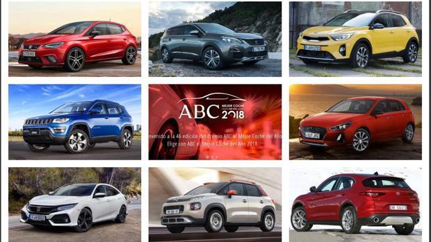 Los candidatos a Mejor Coche del Año ABC 2018