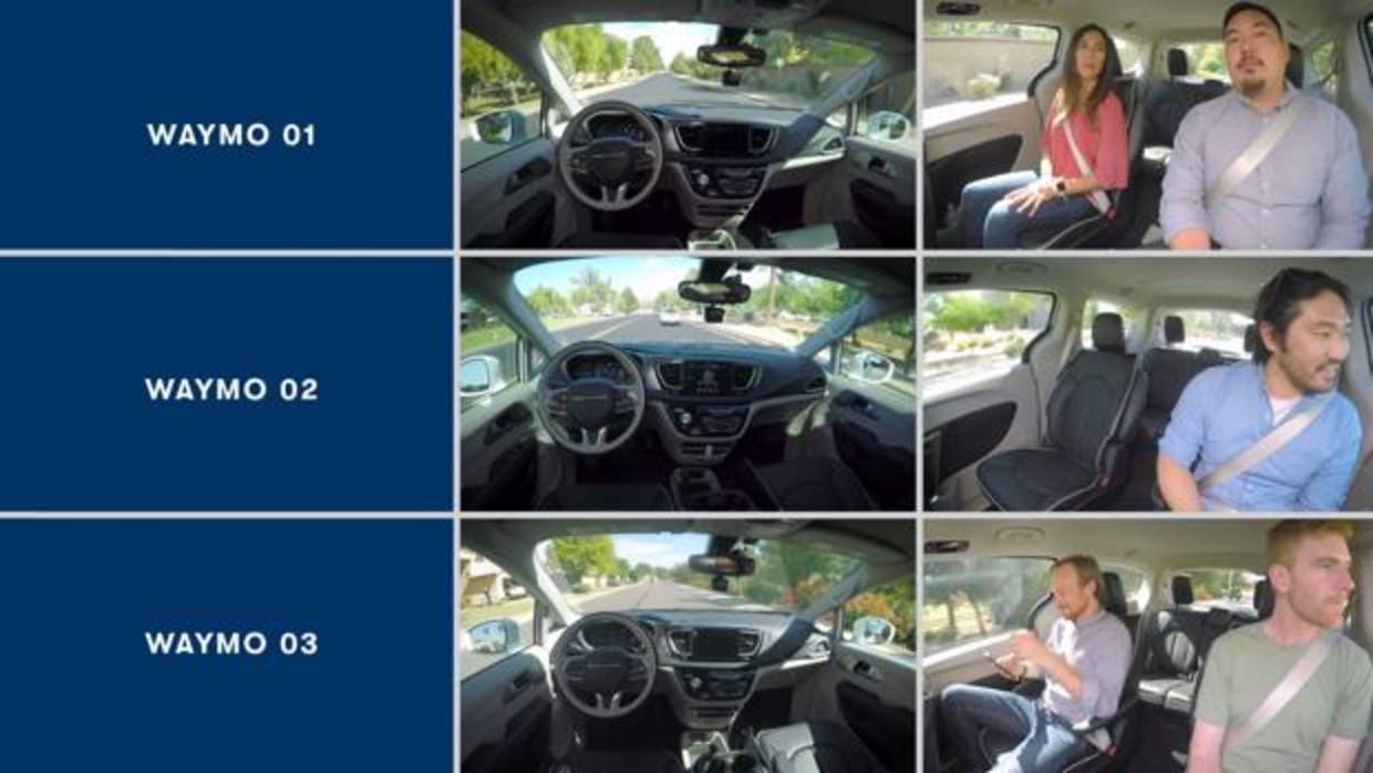Captura del vídeo subido a YouTube que muestra las evoluciones del vehículo autónomo de Google