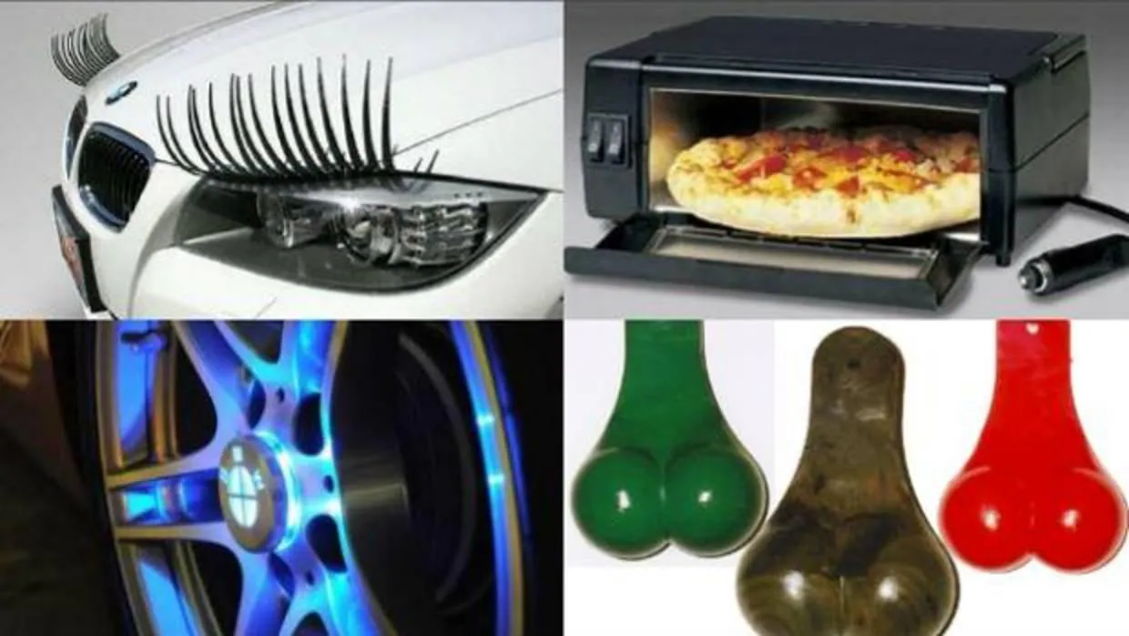 Desde testículos de toro a un horno microondas: los accesorios para el coche más extraños