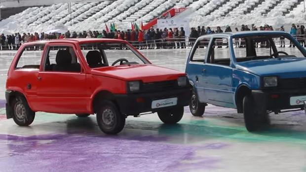 Coches sobre hielo: el nuevo deporte de riesgo se llama Car curling