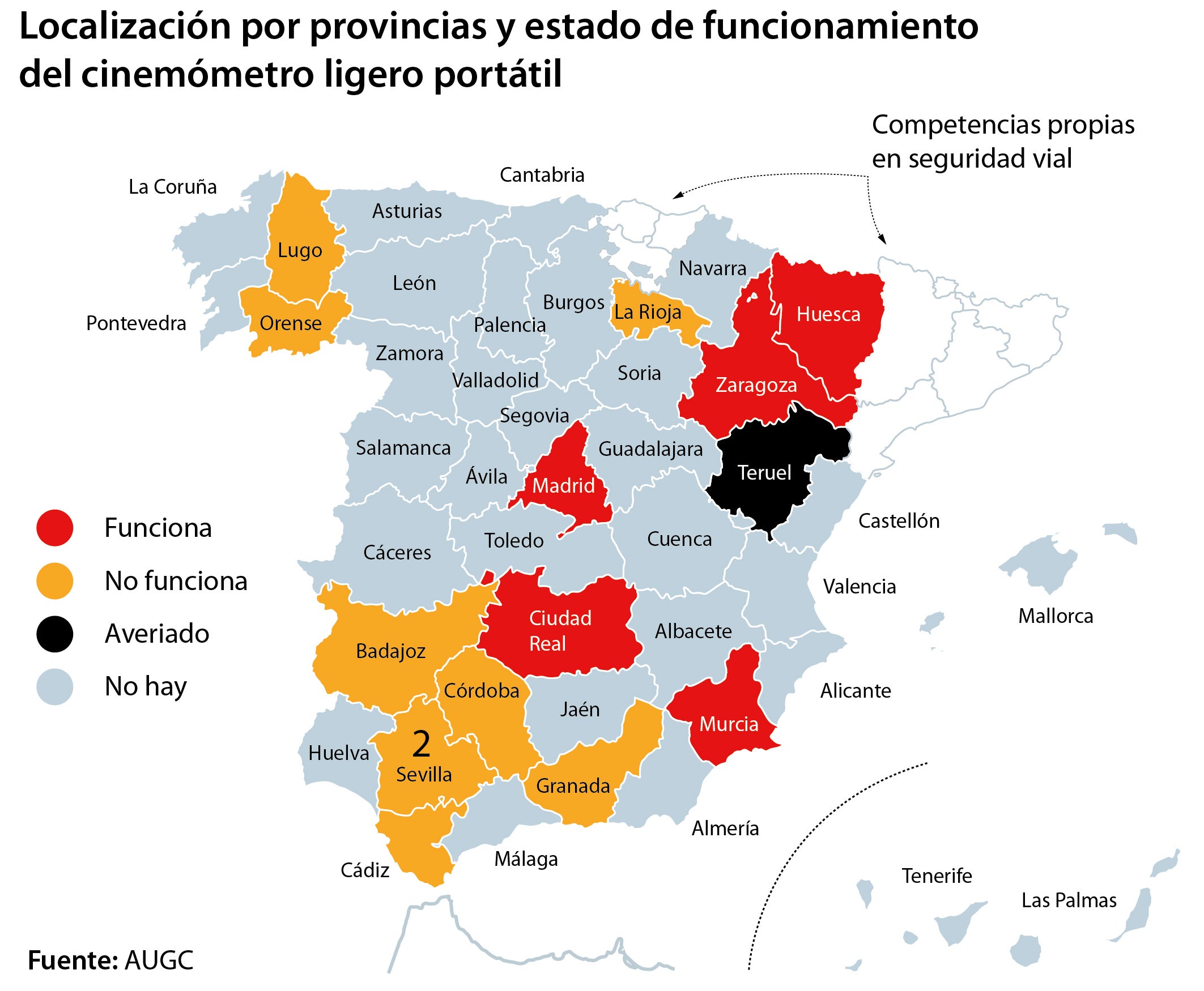 Las ubicaciones donde se han instalado los nuevos «superradares» indetectables de la Guardia Civil