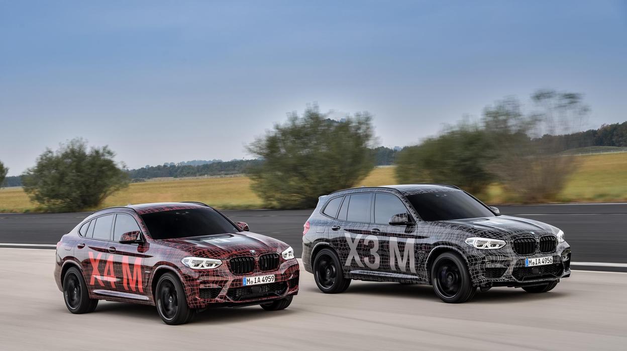 Los nuevos BMW X3 y X4 M calientan en Nürburgring