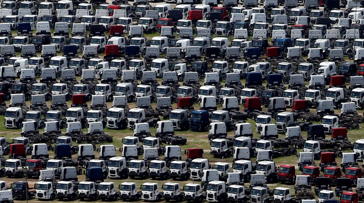 Camiones de Ford en la factoría de Sao Paulo, abocada al cierre