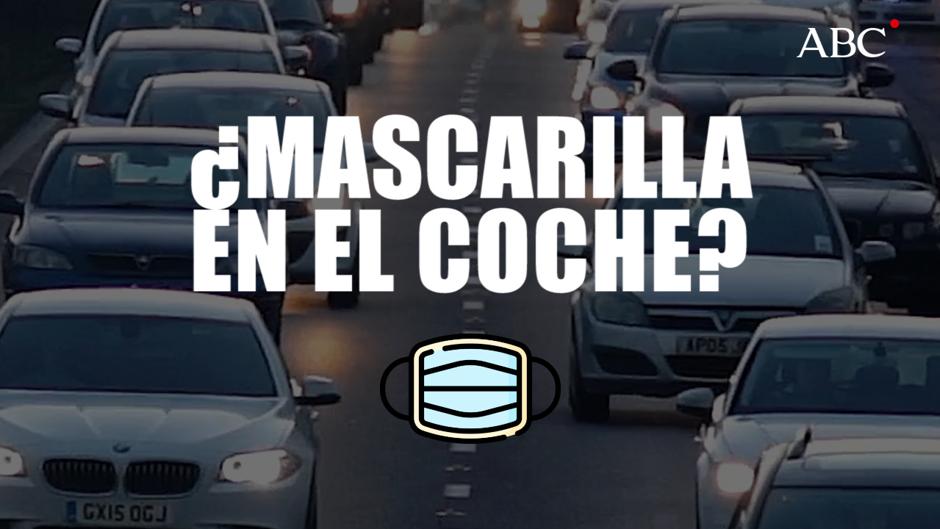 Hasta 200 euros de multa por llevar mal colocada la mascarilla en el coche