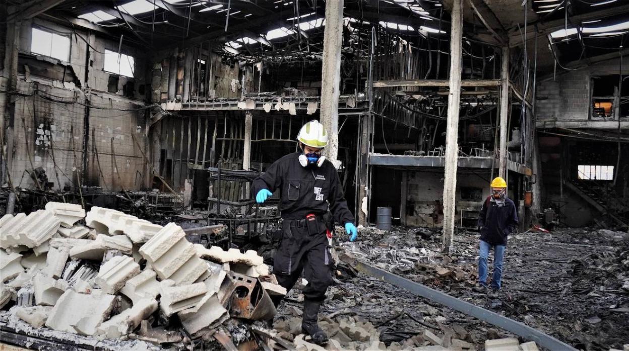 Estado de las instalaciones tras el incendio