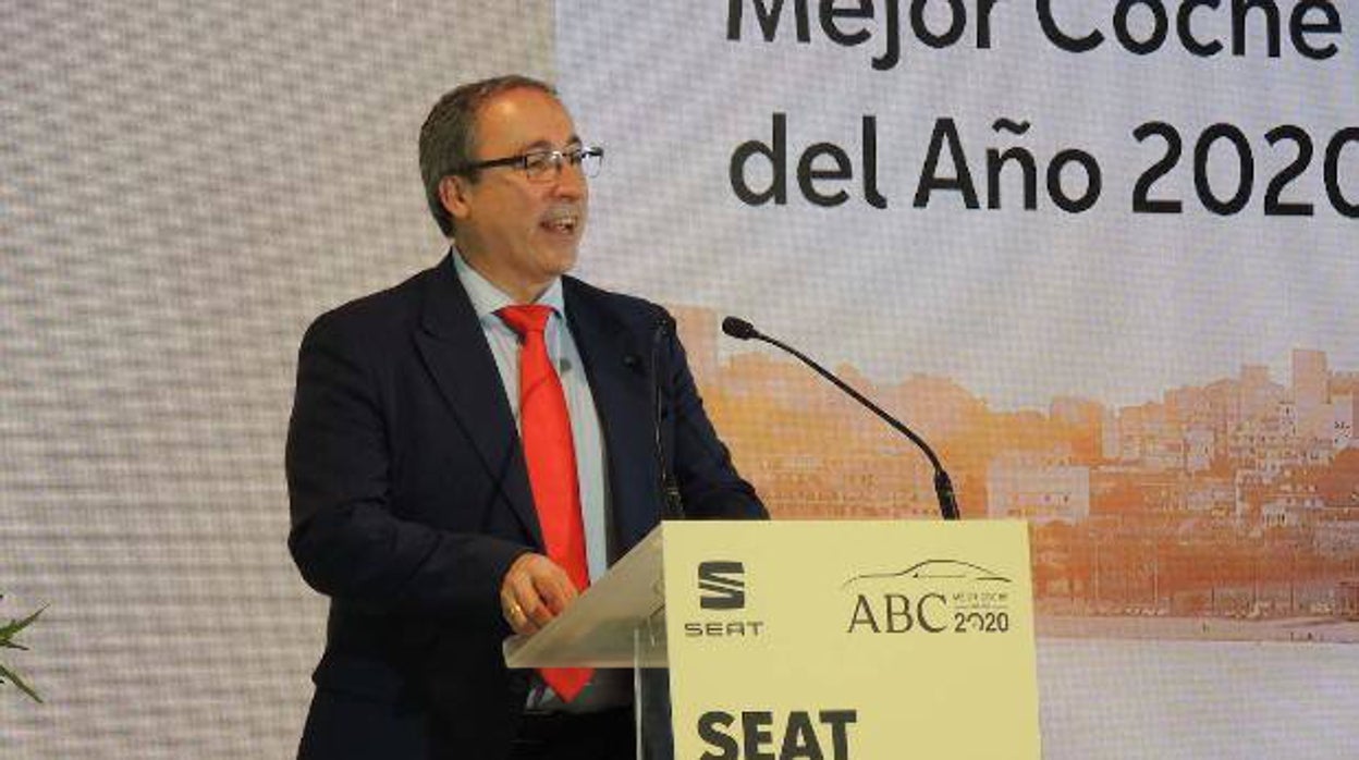 Mikel Palomera durante la entrega del premio ABC al Mejor Coche del Año 2020 al Seat Tarraco