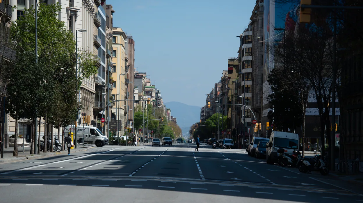 El centro de Barcelona, sin tráfico
