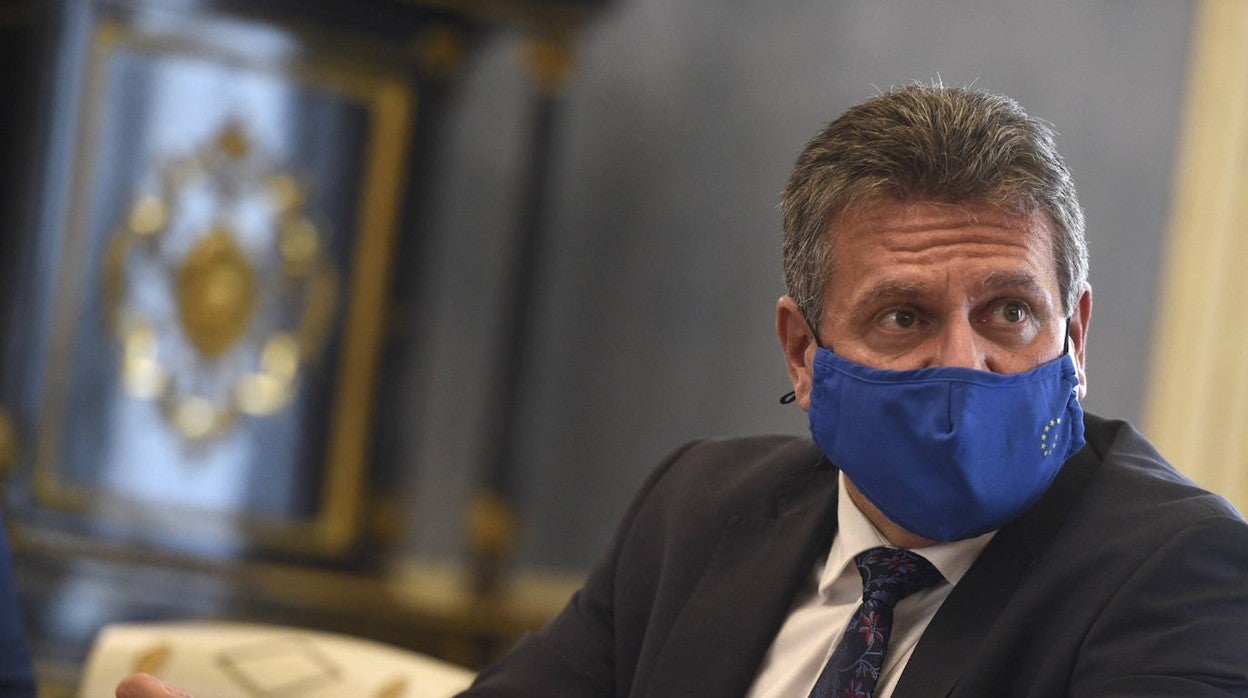 Maros Sefcovic, ayer durante la entrevista