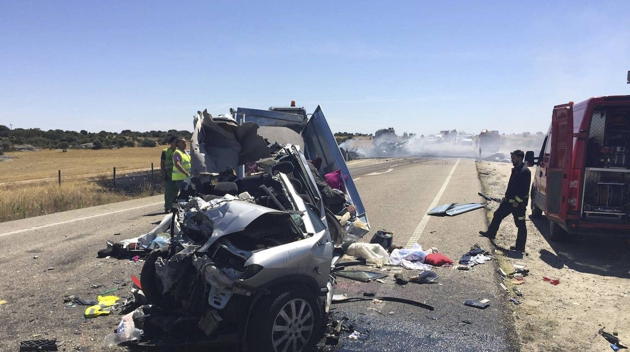 Accidente en Cerezal de Aliste, en Zamora, en 2015