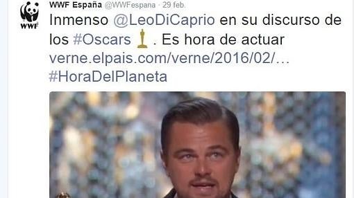 Leonardo DiCaprio, en los Premios Oscar