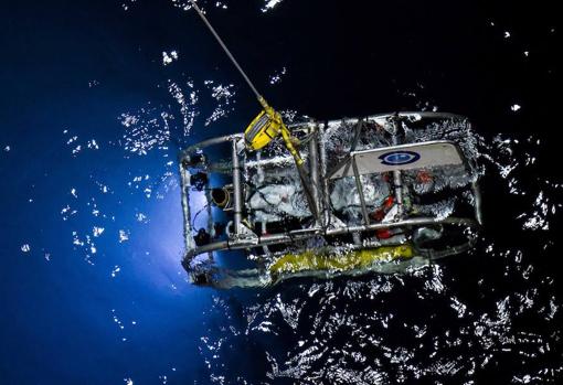 Trineo fotogramétrico empleado en la camapaña oceanográfica realizada en el cañón de Avilés por el IEO dentro del proyecto Life IP Intemares