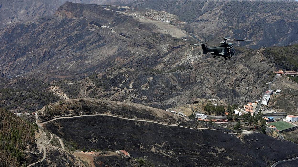 Desde el 17 de agosto, 9.000 hectáreas han ardido en Gran Canaria