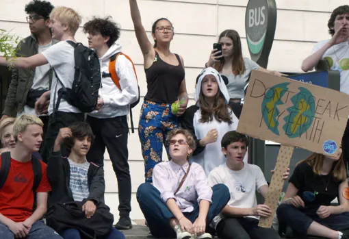 Jóvenes activistas del cambio climático