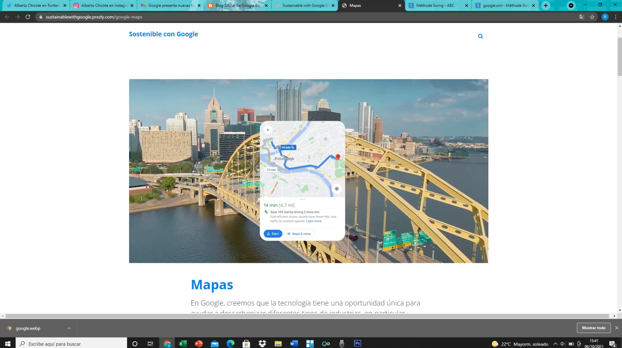 Google Maps indicará por defecto la ruta con la que contaminaremos menos con el vehículo