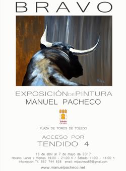La exposición «Bravo», de Manuel Pacheco, llena de pinturas la plaza de toros de Toledo