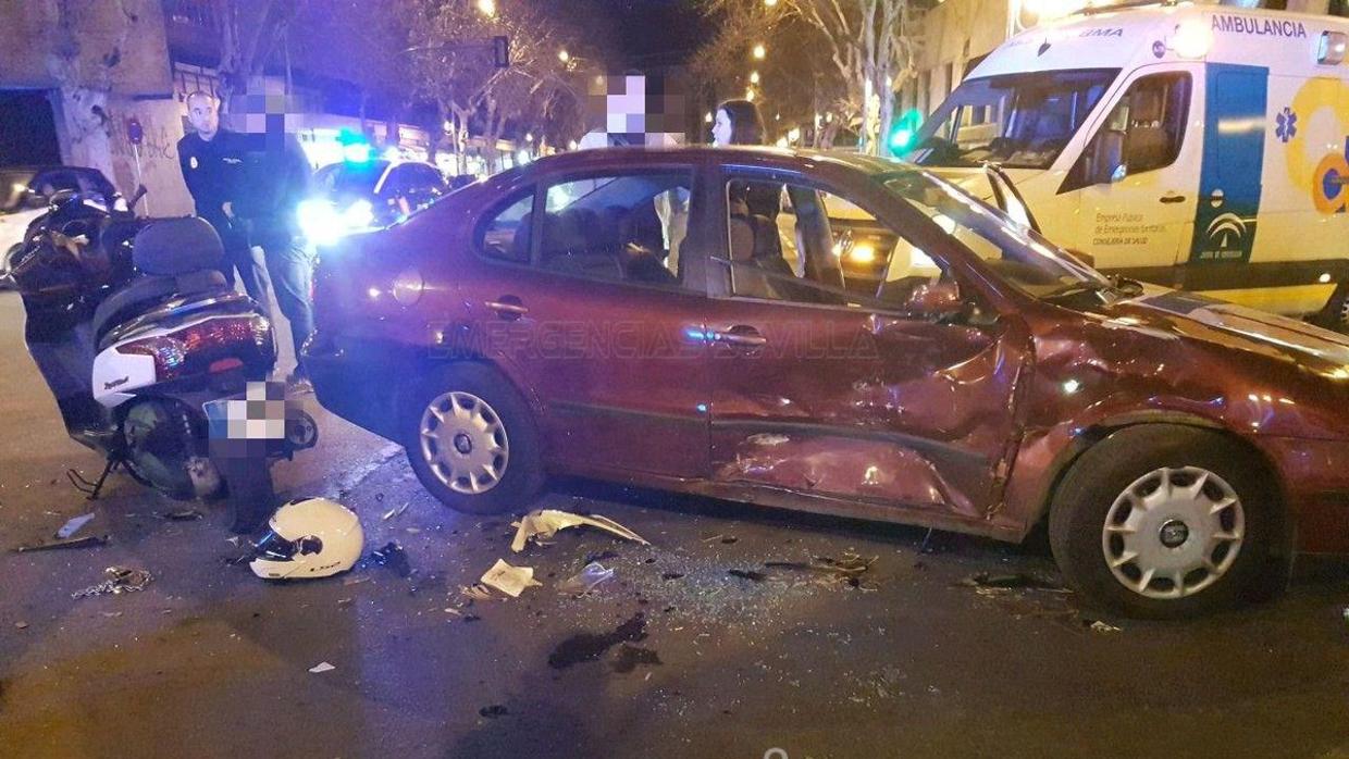 Imagen del accidente en la Avenida de la Borbolla