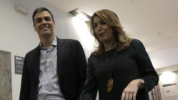 Pedro Sánchez y Susana Díaz, en un foro celebrado en Sevilla el pasado enero