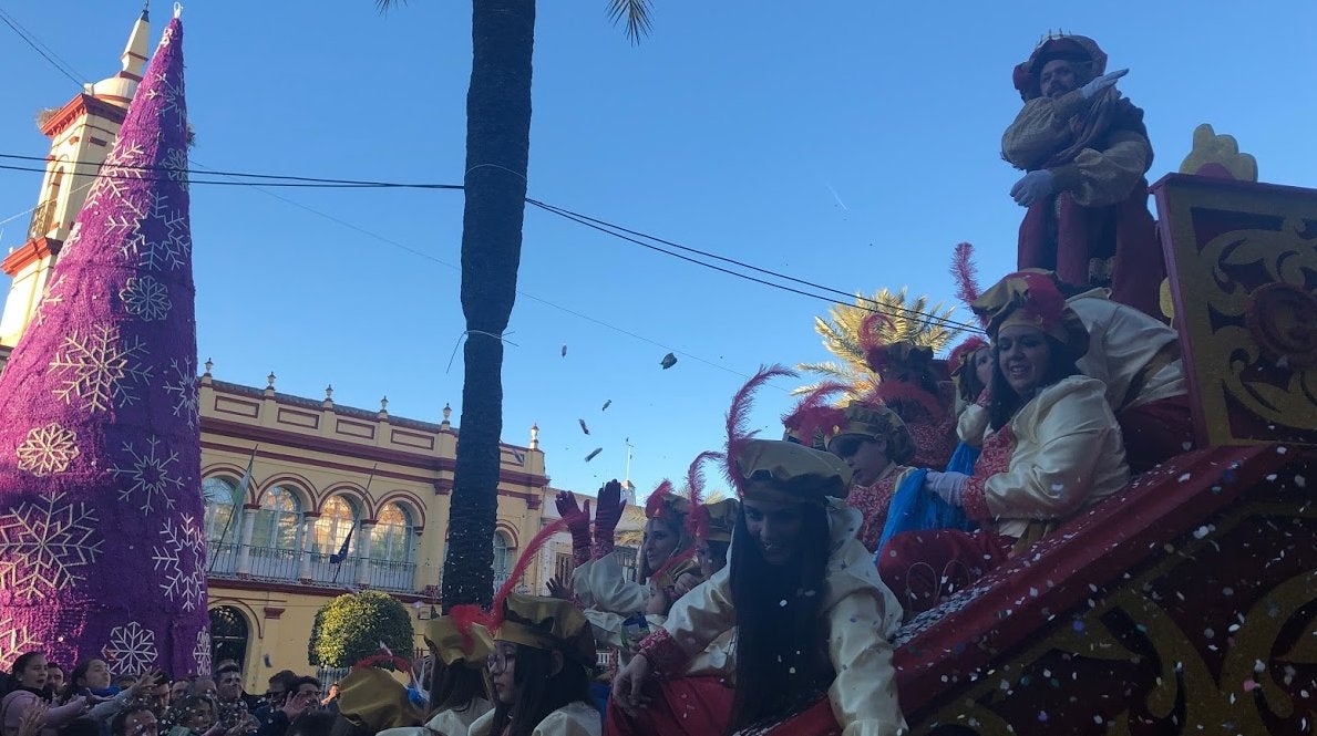 El Rey Baltasar pasando por la Plaza de la Corredera en 2019