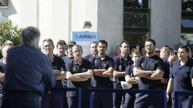 Frente común sindical contra el cierre de la planta de Airbus Puerto Real