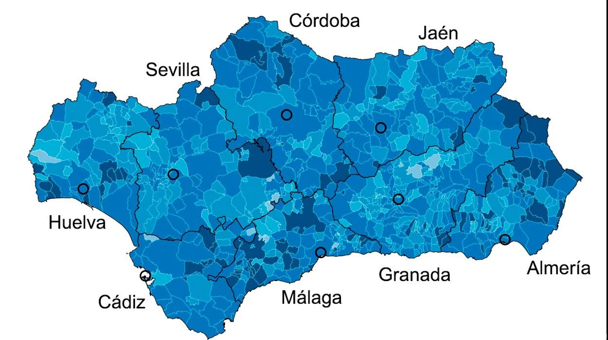 Los caladeros de voto de cada partido en Andalucía