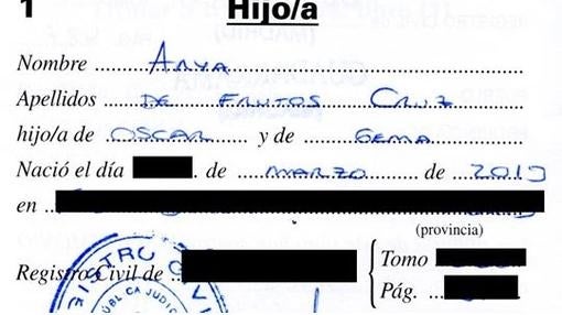 Fotografía del nombre Arya de Frutos Cruz inscrito en el Registro