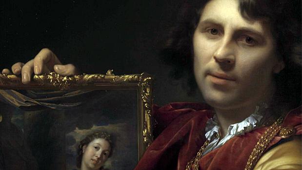 Detalle del autorrretrato de Adriaen Van der Werff