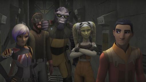 La tripulación de El Espíritu, la nave de Star Wars Rebels