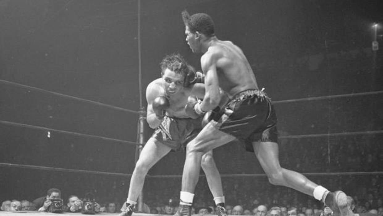 Jake LaMotta, durante un combate.