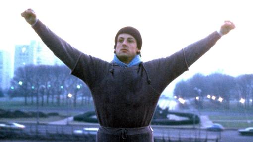 Stallone, en una de las escenas más famosas de Rocky.