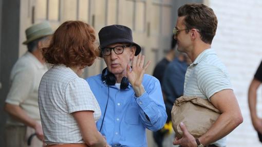 Woody Allen, durante el rodaje de 'Wonder Wheel'.