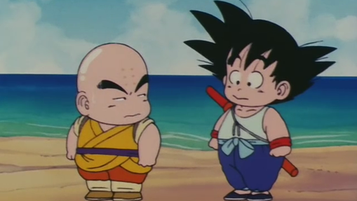 Krilin y Goku en 'Bola de dragón'.