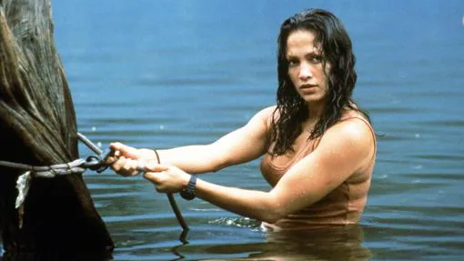 Jennifer López en una escena de la película 'Anaconda'.
