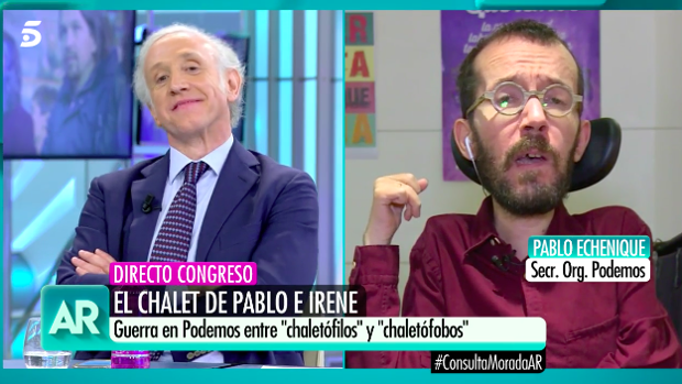 Enfrentamiento entre Echenique e Inda por el chalé de Iglesias y Montero