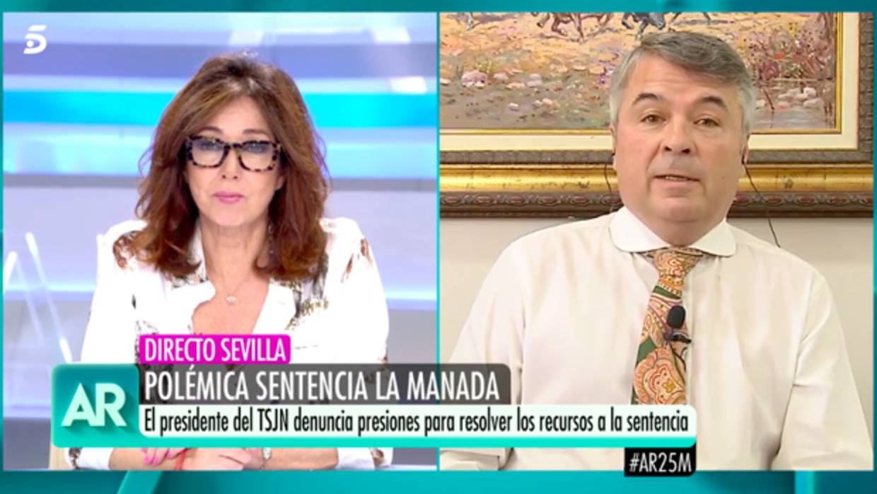 Ana Rosa Quintana y Agustín Martínez, el abogado de 'La Manada'.