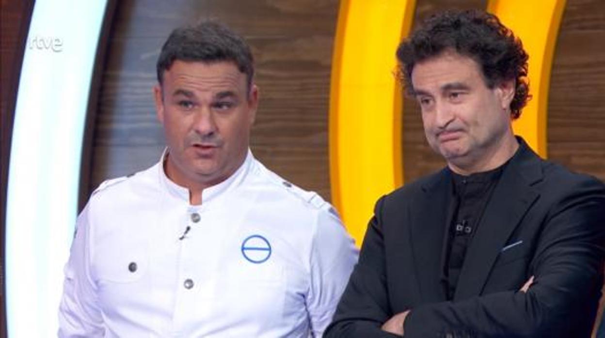 Ángel León y Pepe Rodríguez, en 'Masterchef Junior'.