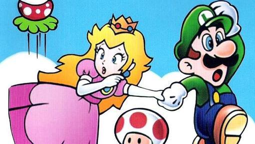 Luigi, Peach huyendo de los Koopas