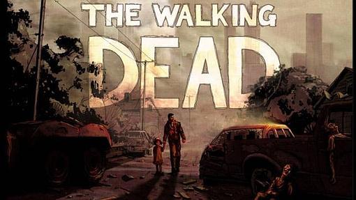 Al fondo, los protagonistas de juego de Tell Tale sobre «The Walking Dead»