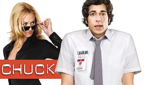 Yvonne Strahovski y Zachary Levi en «Chuck»