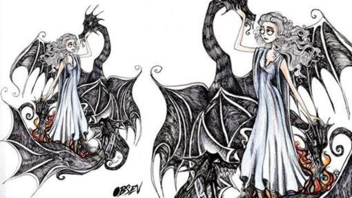 Daenerys Targaryen al estilo Tim Burton